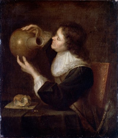 Soldier Looking into a Jug by Unbekannt Unbekannt